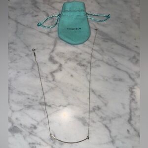 Large Sterling Silver Tiffany and Co. Smile Necklace - Perfect Condition
